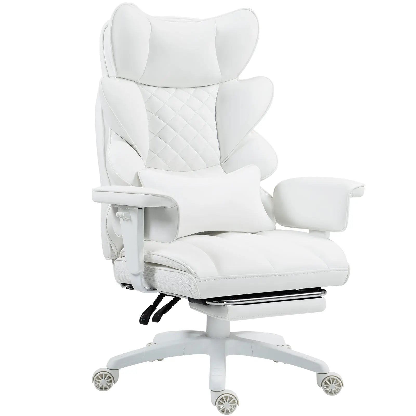 Dowinx Luxury Dowinx White Gaming Chair Breathable Fabric Computer