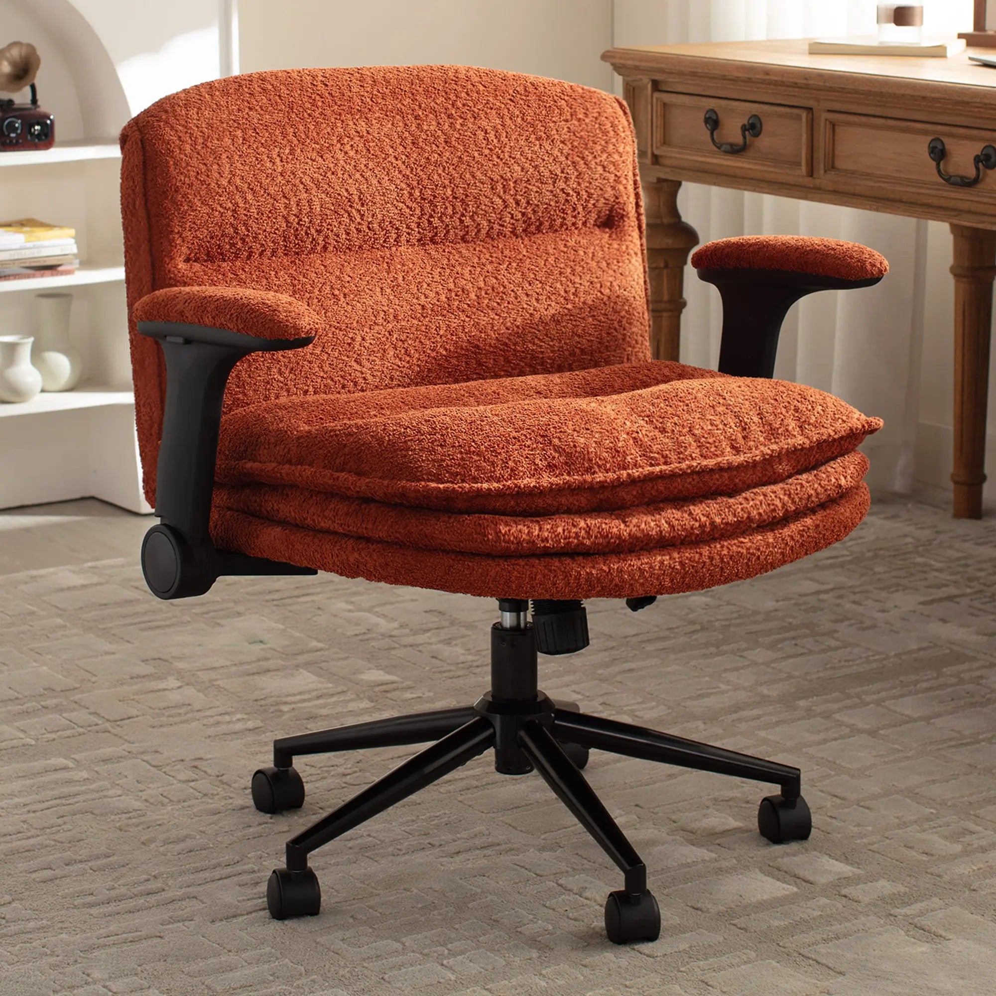 Dowinx Criss Cross Chair with Adjustable Arms & Wheels, 3 Layer