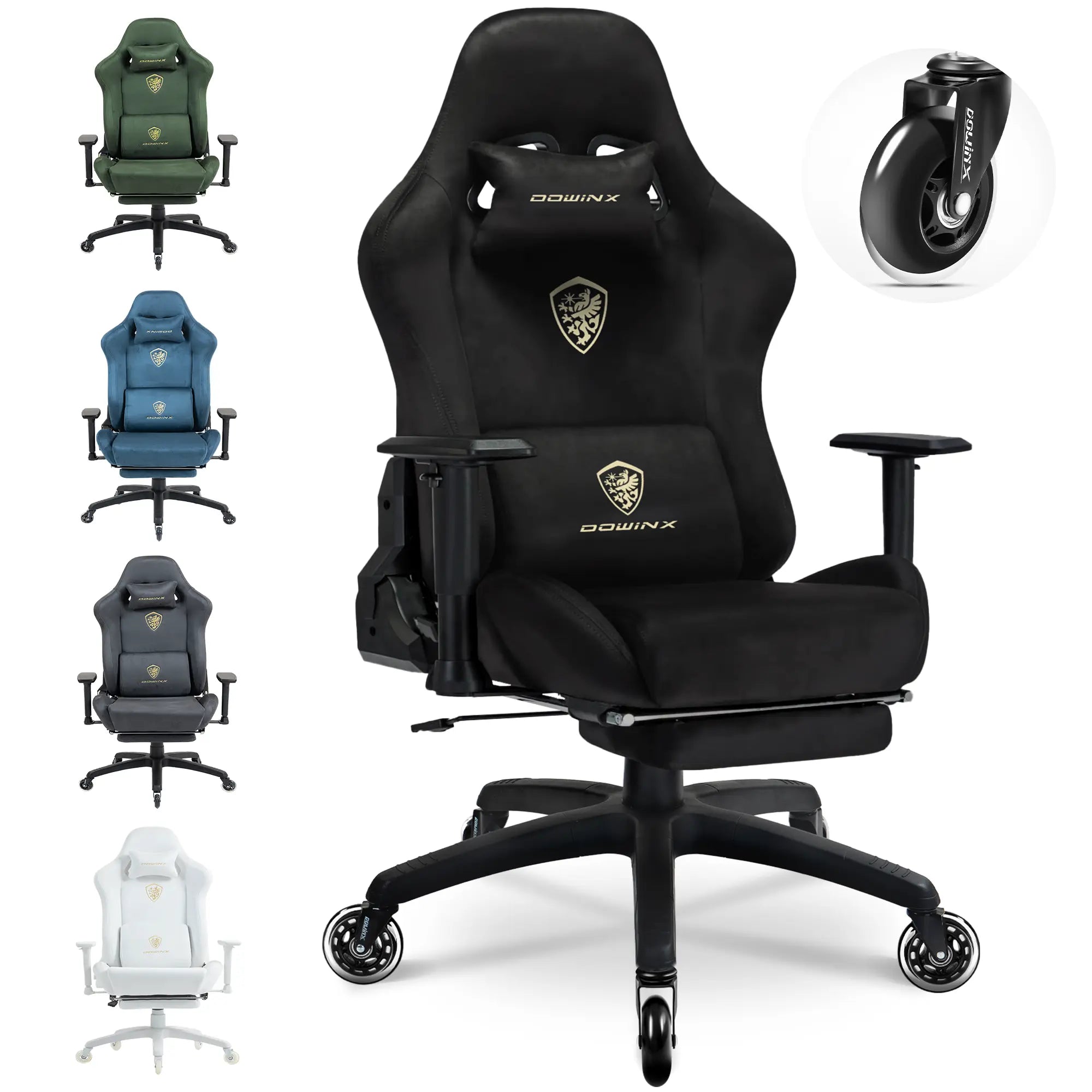 Dowinx Luxury Series Suede LS-6668A Black – DOWINX GAMING CHAIR