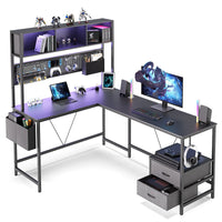 L-Shaped Series Gaming Desk Black DOWINX