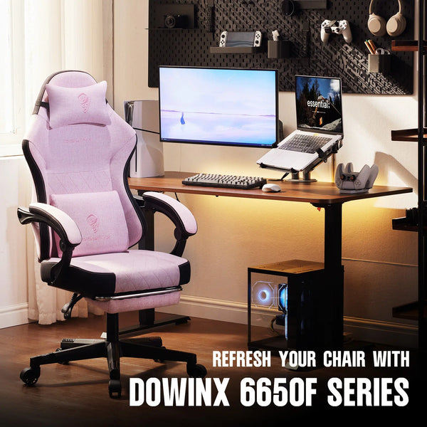 Dowinx Gaming Chair, Ergonomic High Back, Footrest, Massage Support