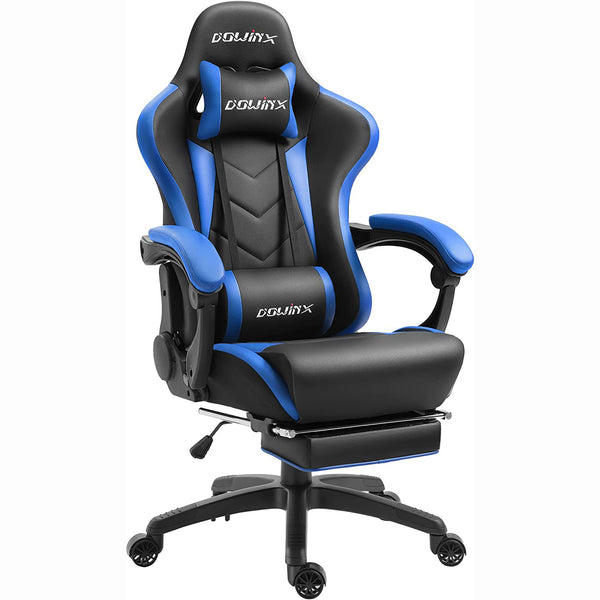 Dowinx 6657D Blue Gaming Chair Breathable Fabric Massage with Footrest –  DOWINX GAMING CHAIR