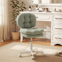 66H6 Cross-Legged Vanity Chair – Effortless Glide - Green[EAN 6935532625169]