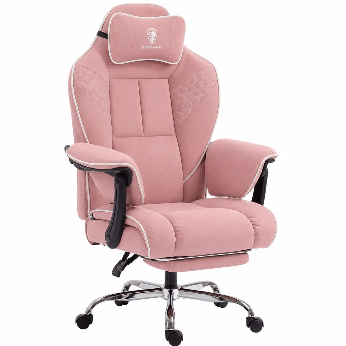 Dowinx LS-66D5A gaming chair in pink - front three-quarter view