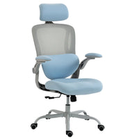 Dowinx Adaptive Ergonomic Mesh Office Chair with 3D Armrests & 135° Reclining - Blue