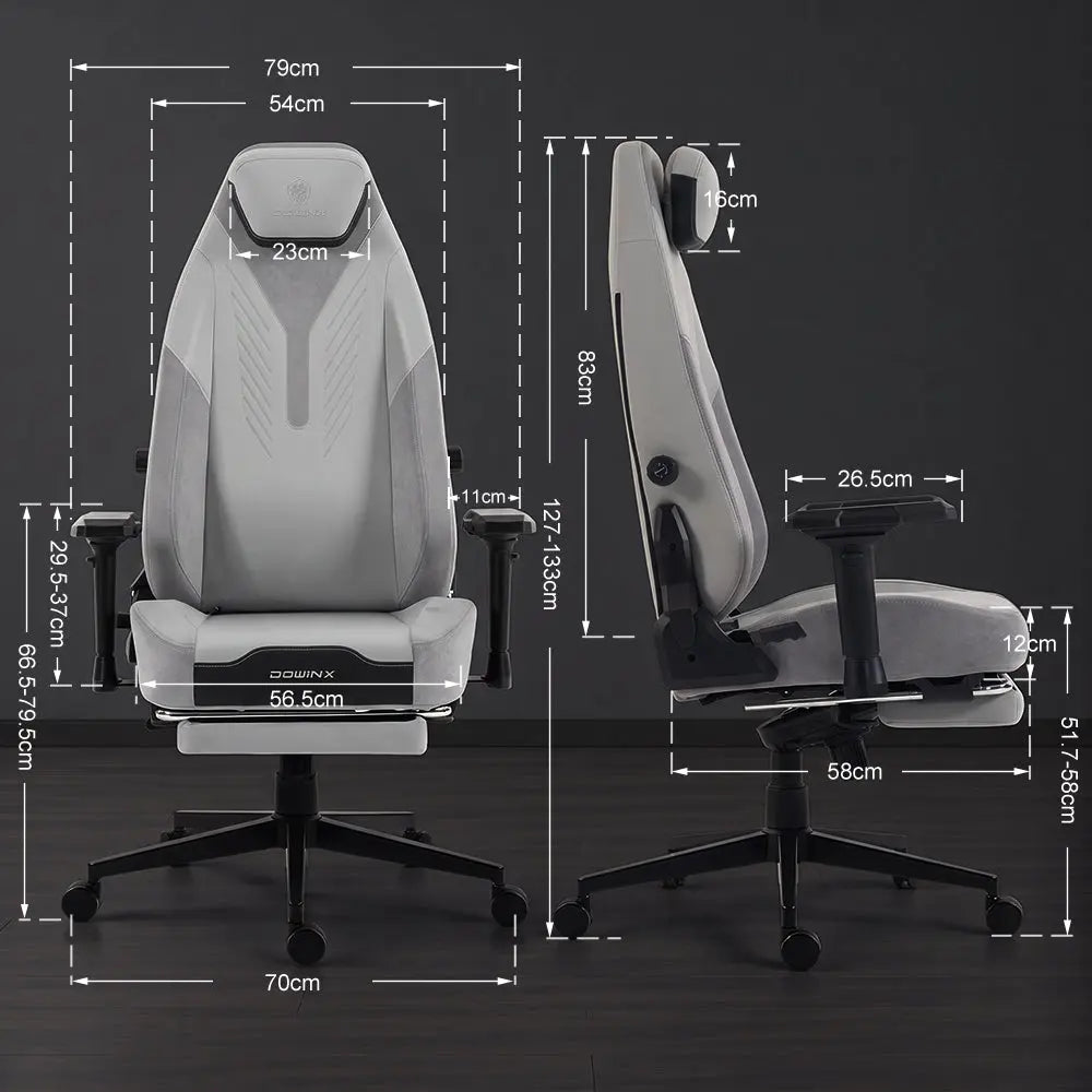 Dowinx CozyNest office chair dimensions, seat width, backrest height and recommended fit