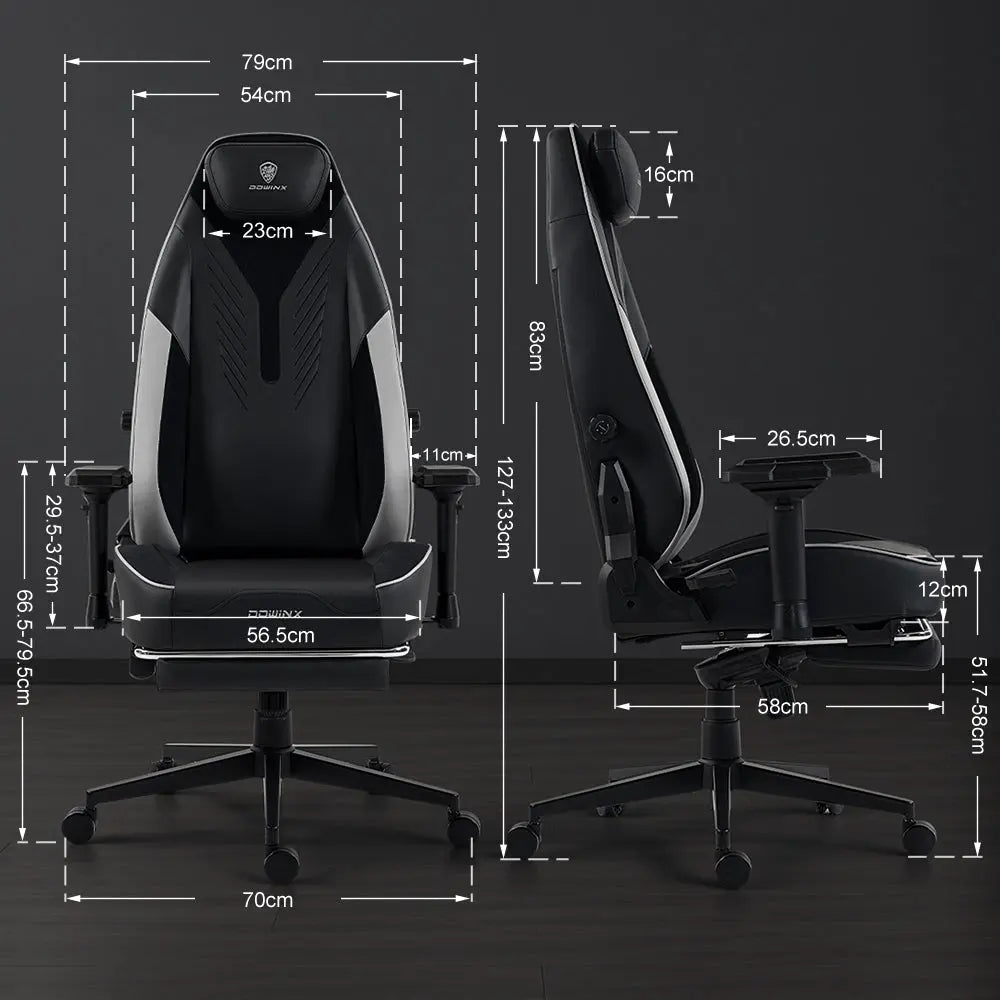 Dowinx CozyNest office chair dimensions, seat width, backrest height and recommended fit