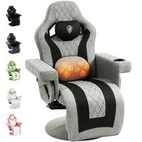 Dowinx 66D3 Wide Office Chair with Massage & Recline-Grey