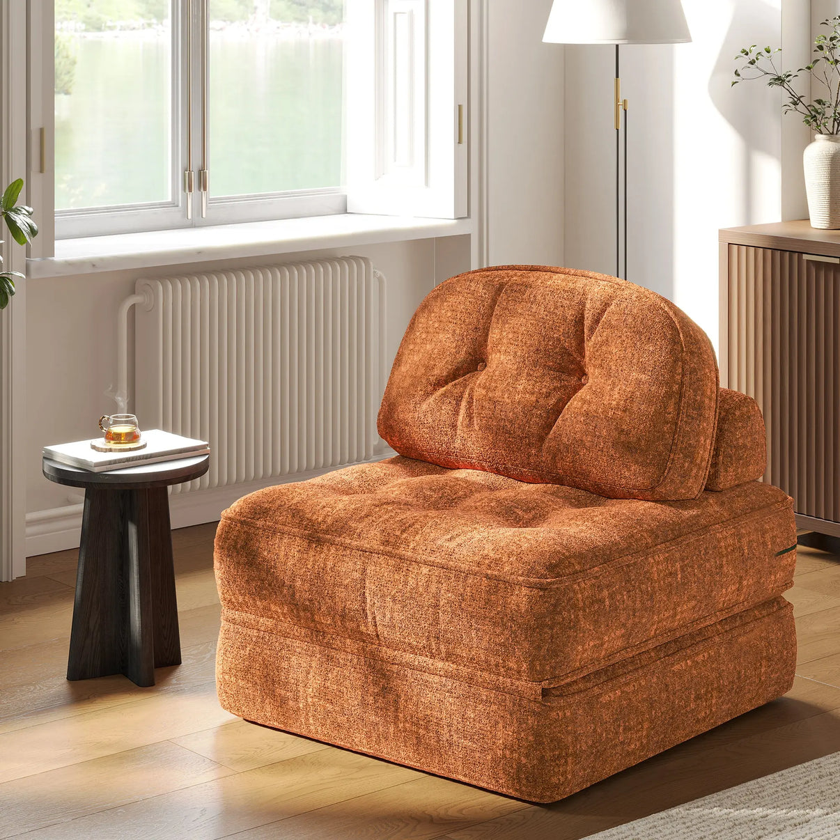 Dowinx Folding Sofa Bed with Pillow-Orange DOWINX GAMING CHAIR