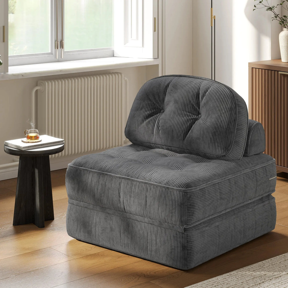 Dowinx Folding Sofa Bed with Pillow-Grey DOWINX