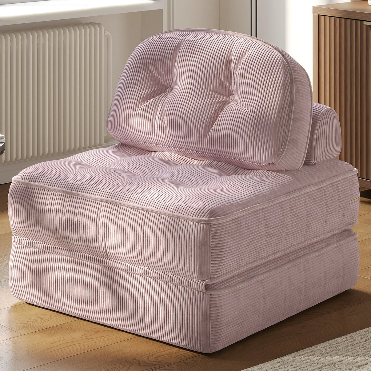 Dowinx Folding Sofa Bed with Pillow-Pink DOWINX