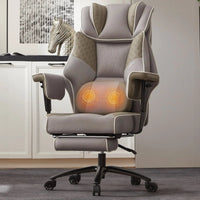 Grey Office Chair QL-66B3 – Big & Tall Massage Boss Chair for Work & Relax | Dowinx
