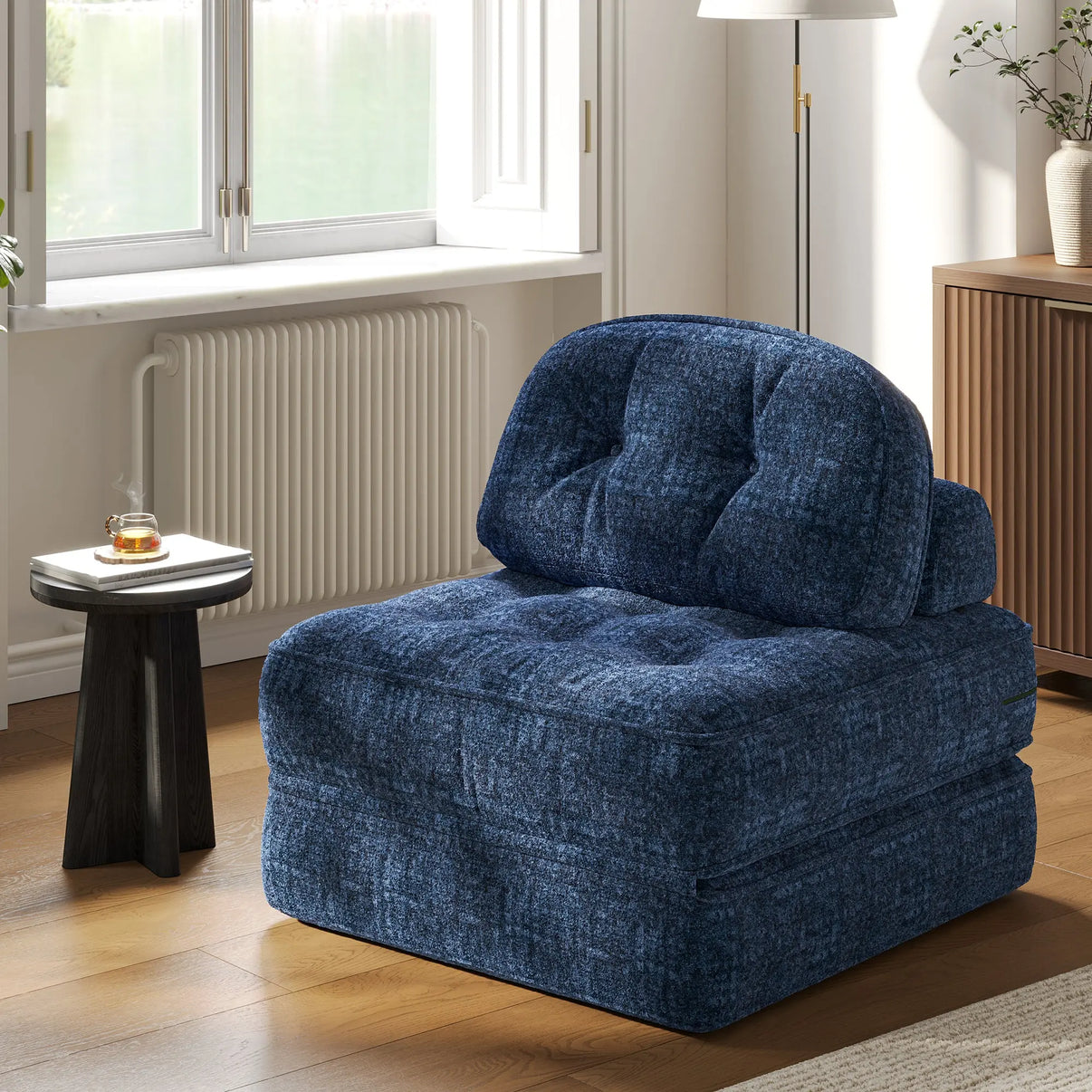 Dowinx Folding Sofa Bed with Pillow-Blue DOWINX