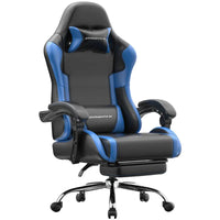 Dowinx Leather Gaming Chair LS-66D58J Black-Blue