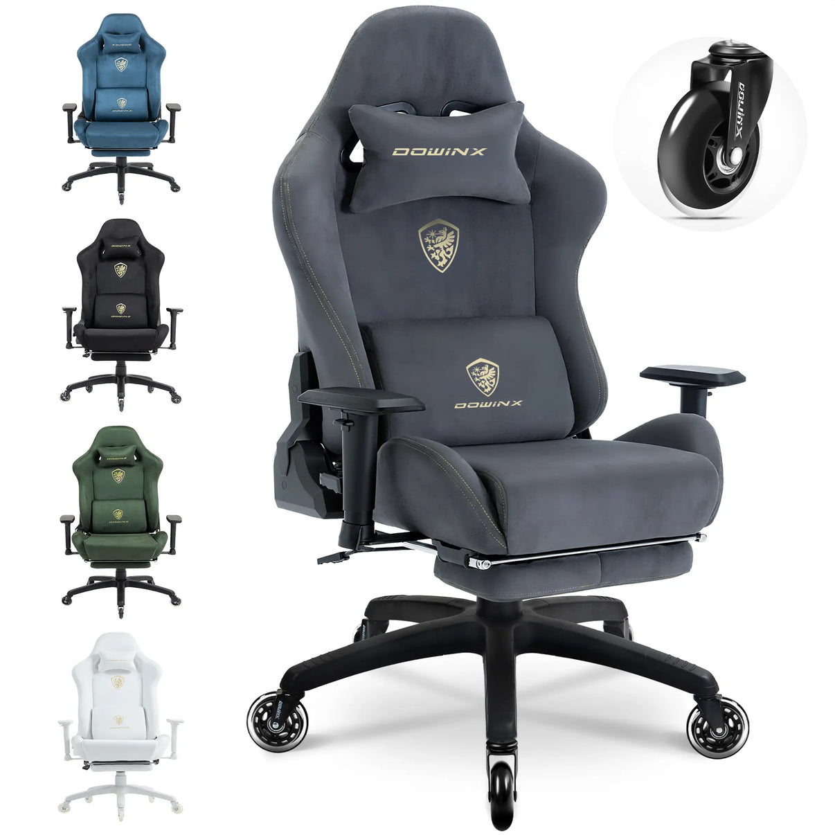 Dowinx Luxury Series Suede LS-6668A Gery – DOWINX GAMING CHAIR Dowinx Luxury Series Suede LS-6668A Gery – DOWINX GAMING CHAIR