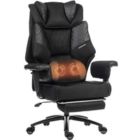 Office Chair QL-66B3 -Black– Big & Tall Massage Boss Chair for Work & Relax | Dowinx