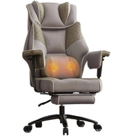 Grey Office Chair QL-66B3 – Big & Tall Massage Boss Chair for Work & Relax- GREY | Dowinx