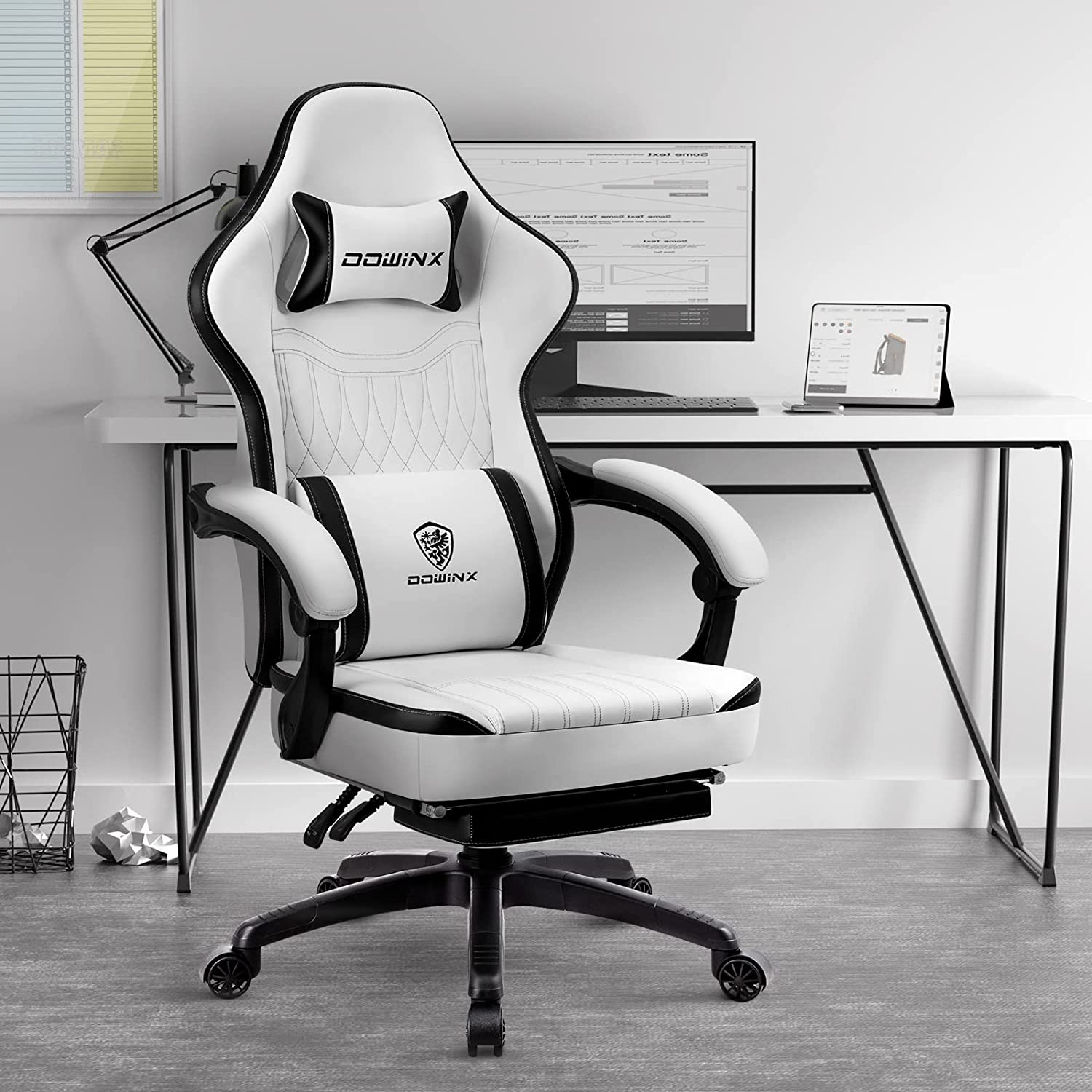 Dowinx Gaming Chair Office Chair PC Chair with Massage Lumbar