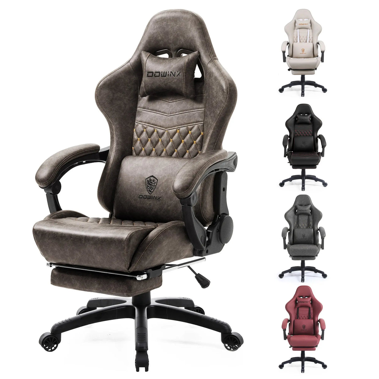 Dowinx 6689 Gaming Chair Office Chair with Massage Lumbar Support-Brown – DOWINX GAMING CHAIR