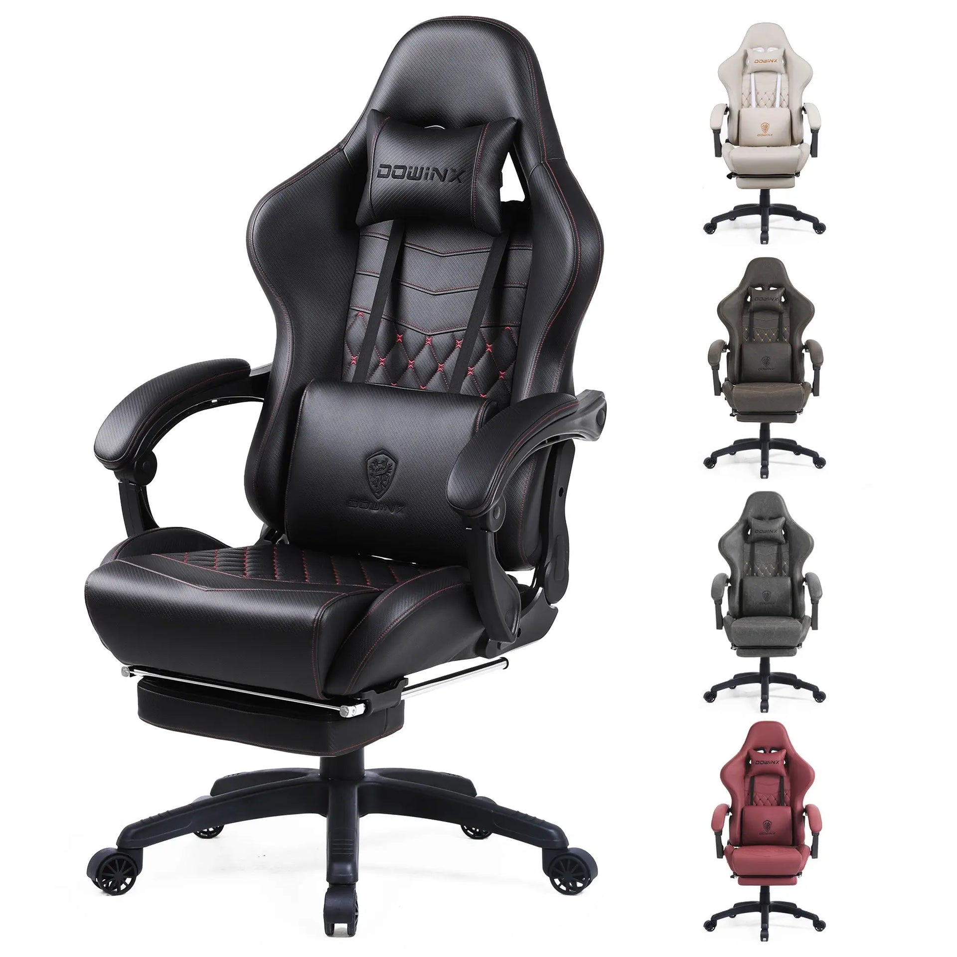 Dowinx 6689 Gaming Office Chair Ergonomic Racing Style-Black&Red 