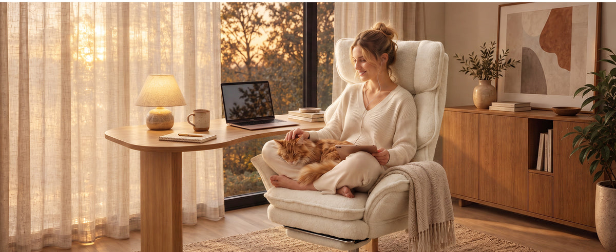 Dowinx CozyNest lifestyle and sitting positions