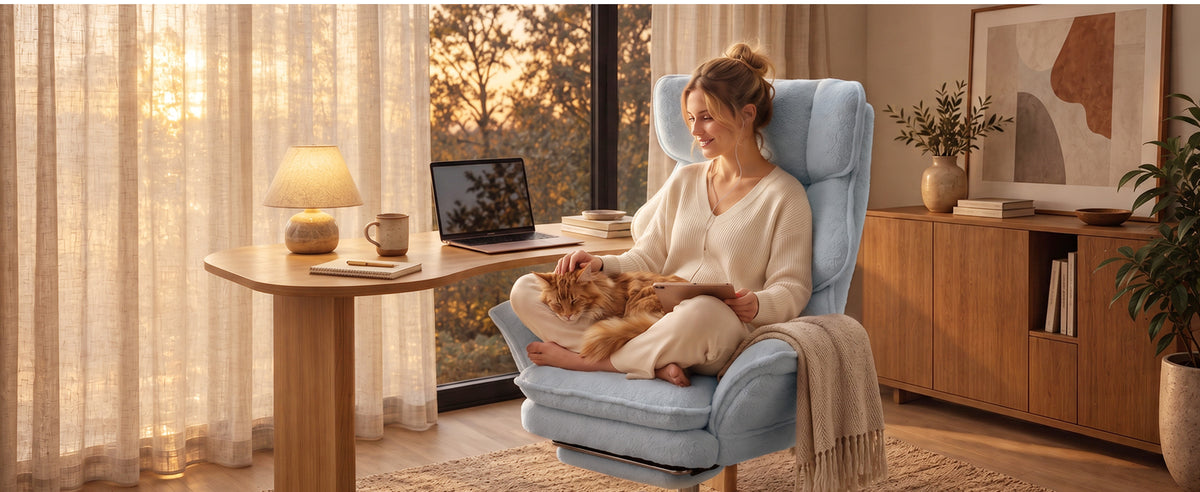 Dowinx CozyNest lifestyle and sitting positions