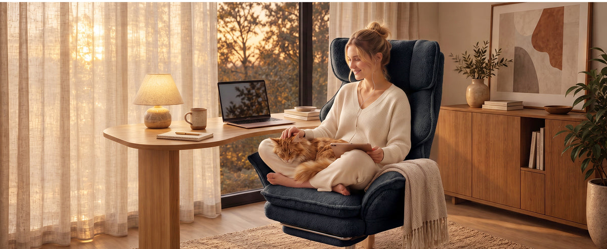 Dowinx CozyNest lifestyle and sitting positions