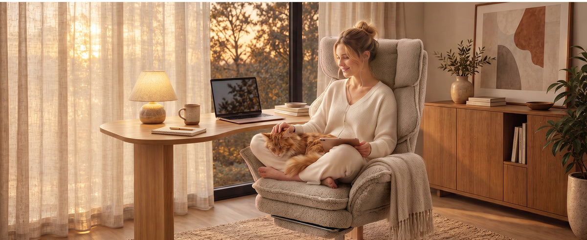 Dowinx CozyNest lifestyle and sitting positions