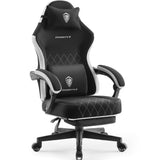 Dowinx Gaming Chair Fabric Computer Office Chair, High Back Ergonomic Computer Chair with Lumbar Support, Purple