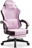 Dowinx Gaming Chair Fabric Computer Office Chair, High Back Ergonomic Computer Chair with Lumbar Support, Purple