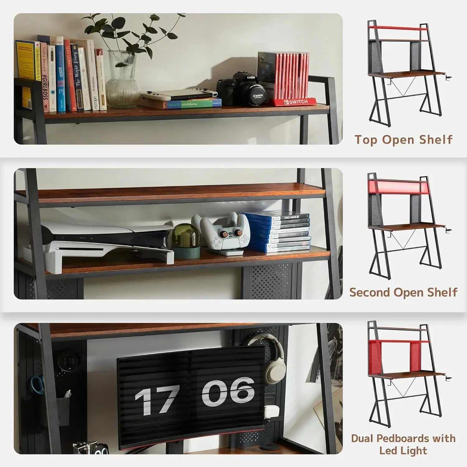 Z-Leg Gaming Desk SERIES 40 Inch  Brown