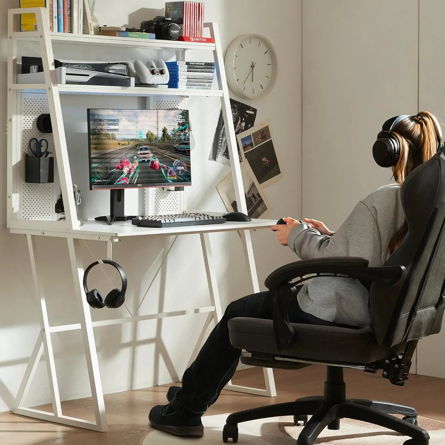 Z-Leg Gaming Desk SERIES 40 Inch  White