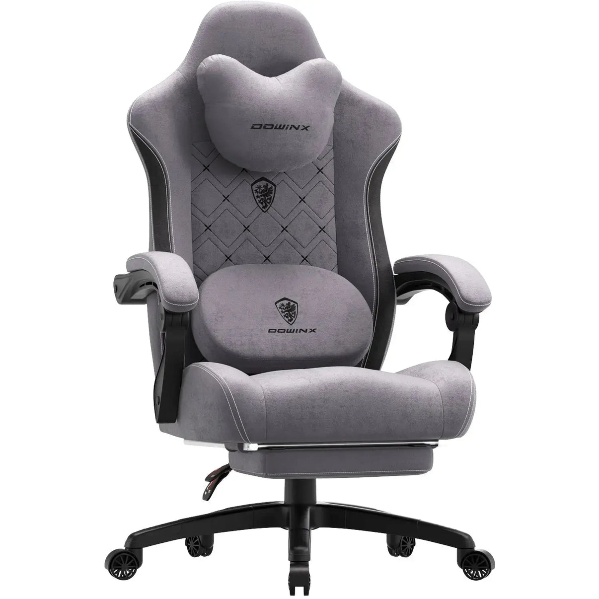 Dowinx GREY Gaming Chair with Heated Massage,Wide and High Back