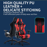 Dowinx Gaming Chair with Footrest Black and Red LS-ZJ03N