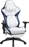 DOWINX Game Office Chair for Adults Pu Leather High Back, 350LBS, White