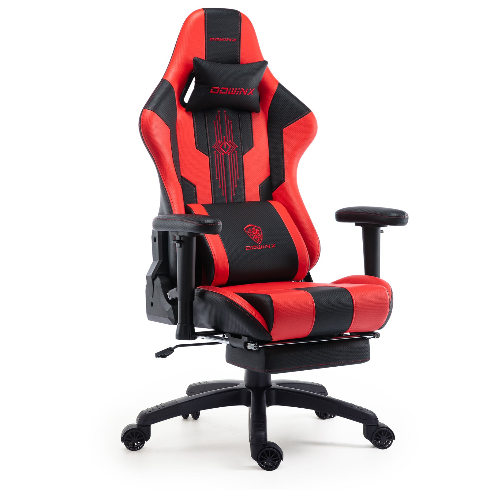Dowinx Gaming Chair with Footrest Black and Red LS-ZJ03N