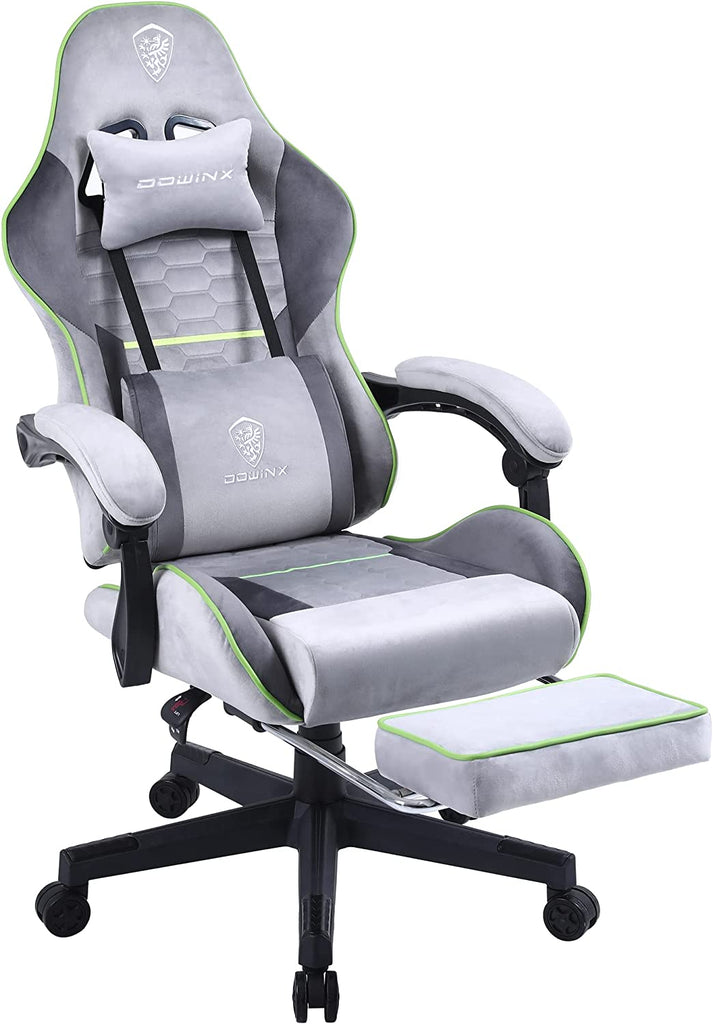 Dowinx Gaming Chair Fabric with Pocket Spring Cushion Light Grey