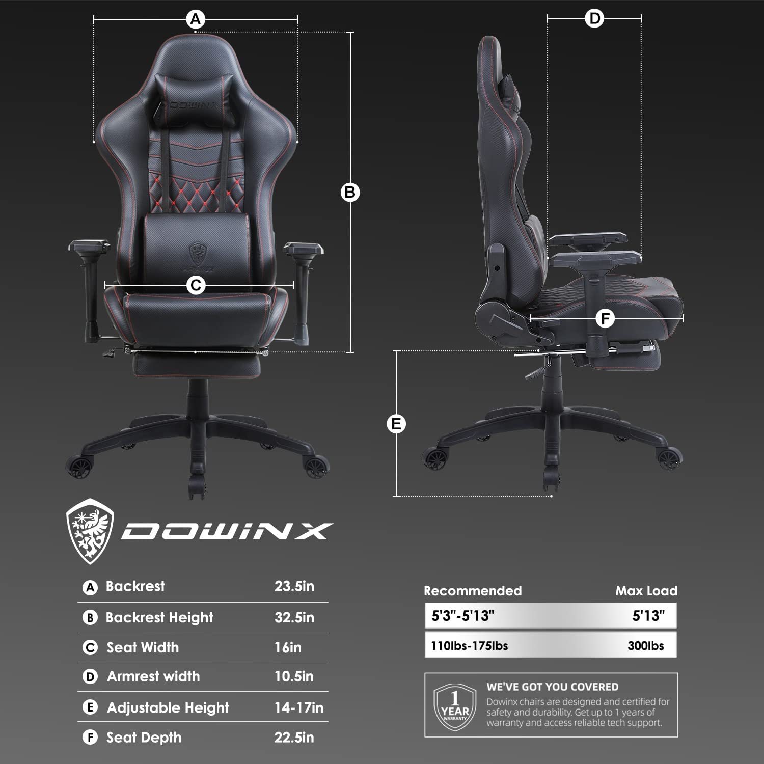 Ardistel BLACKFIRE® Sillón Reclinable Gaming Chair Pro Series BFX