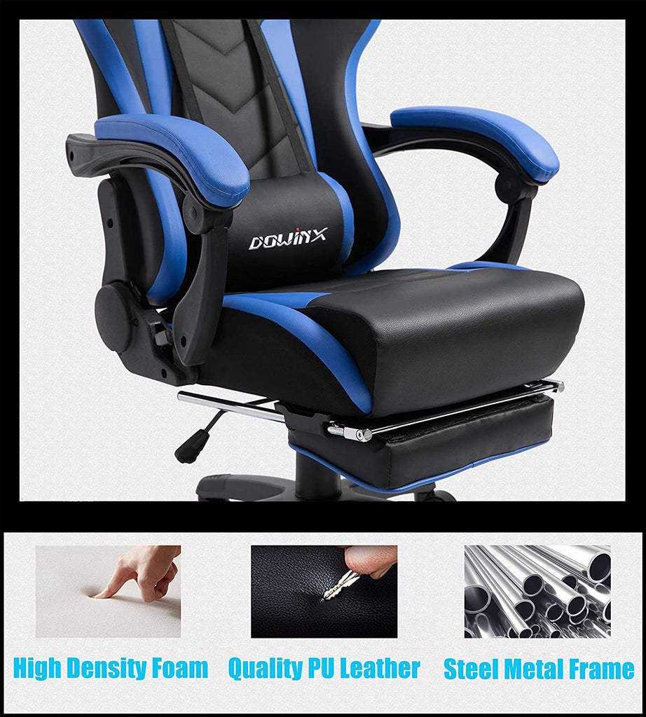 Dowinx 6688 Gaming Chair Office Chair with Massage Lumbar Support-Black ...