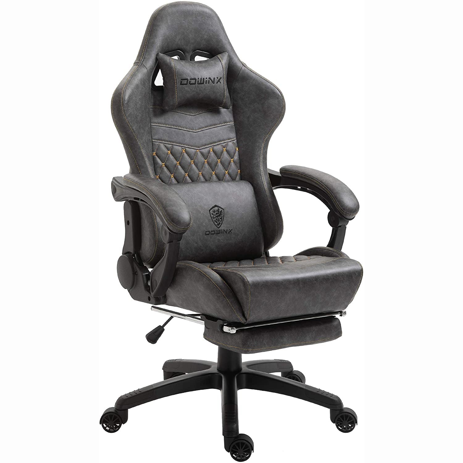 Dowinx 6689 Gaming Office Chair Ergonomic Racing Style-Light Grey 