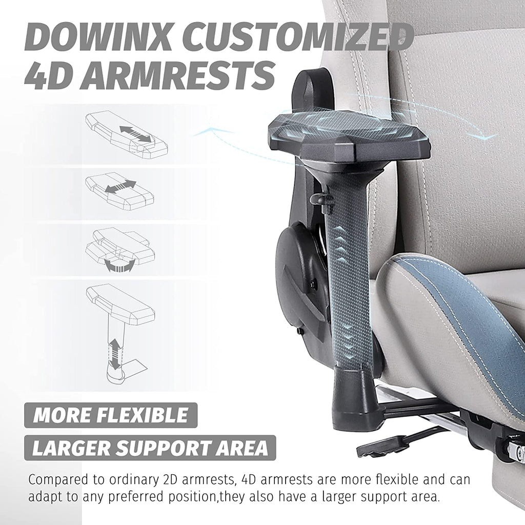 Dowinx 6668 Gaming Chair Breathable Fabric Office Chair With Footrest ...