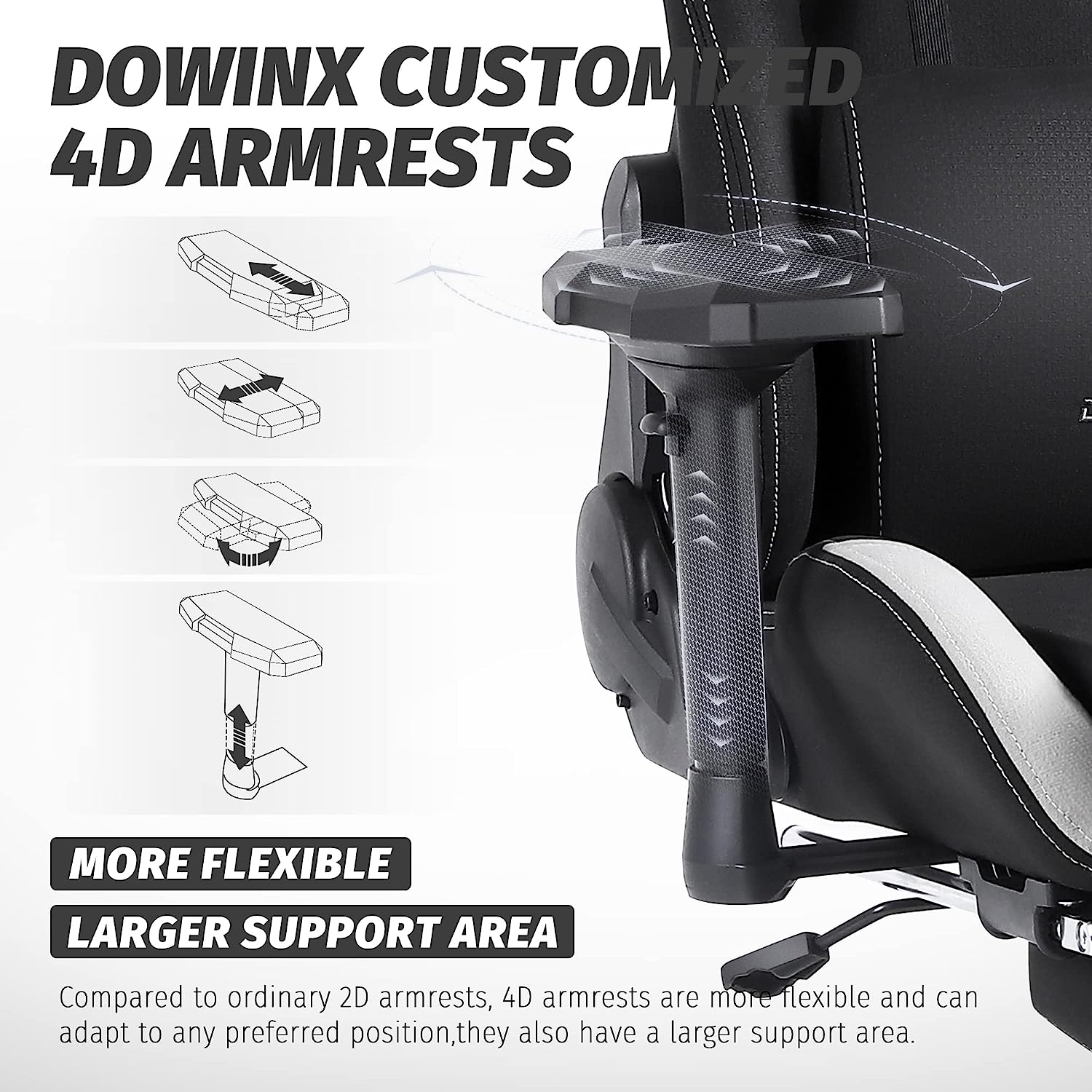 Dowinx Gaming Chair LS-666804-4D Black