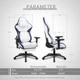 DOWINX Game Office Chair for Adults Pu Leather High Back, 350LBS, White