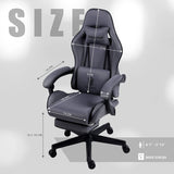 Dowinx Gaming Chair with Footrest 290LBS, Grey