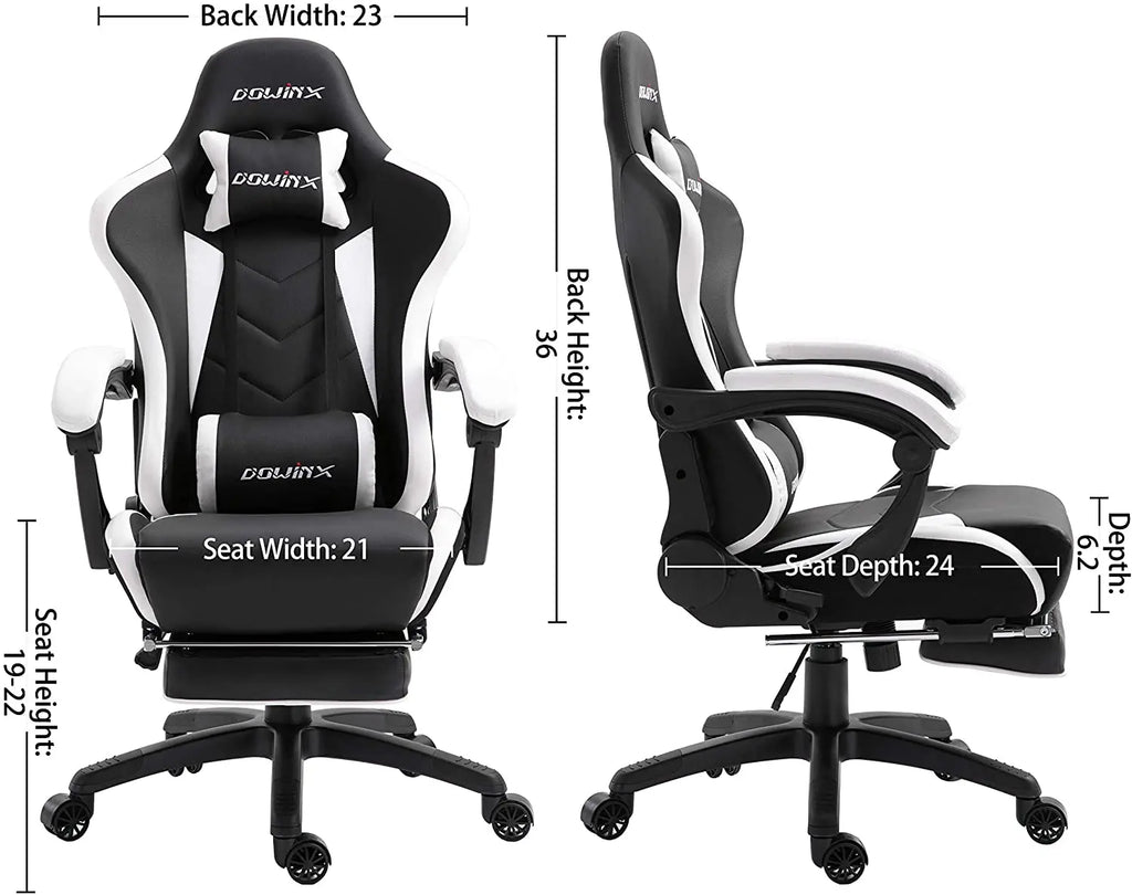 Dowinx 6688 Gaming Chair Office Chair with Massage Lumbar SupportBlack