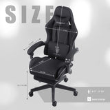 Dowinx Gaming Chair with Footrest 290LBS, LS-6658 Black