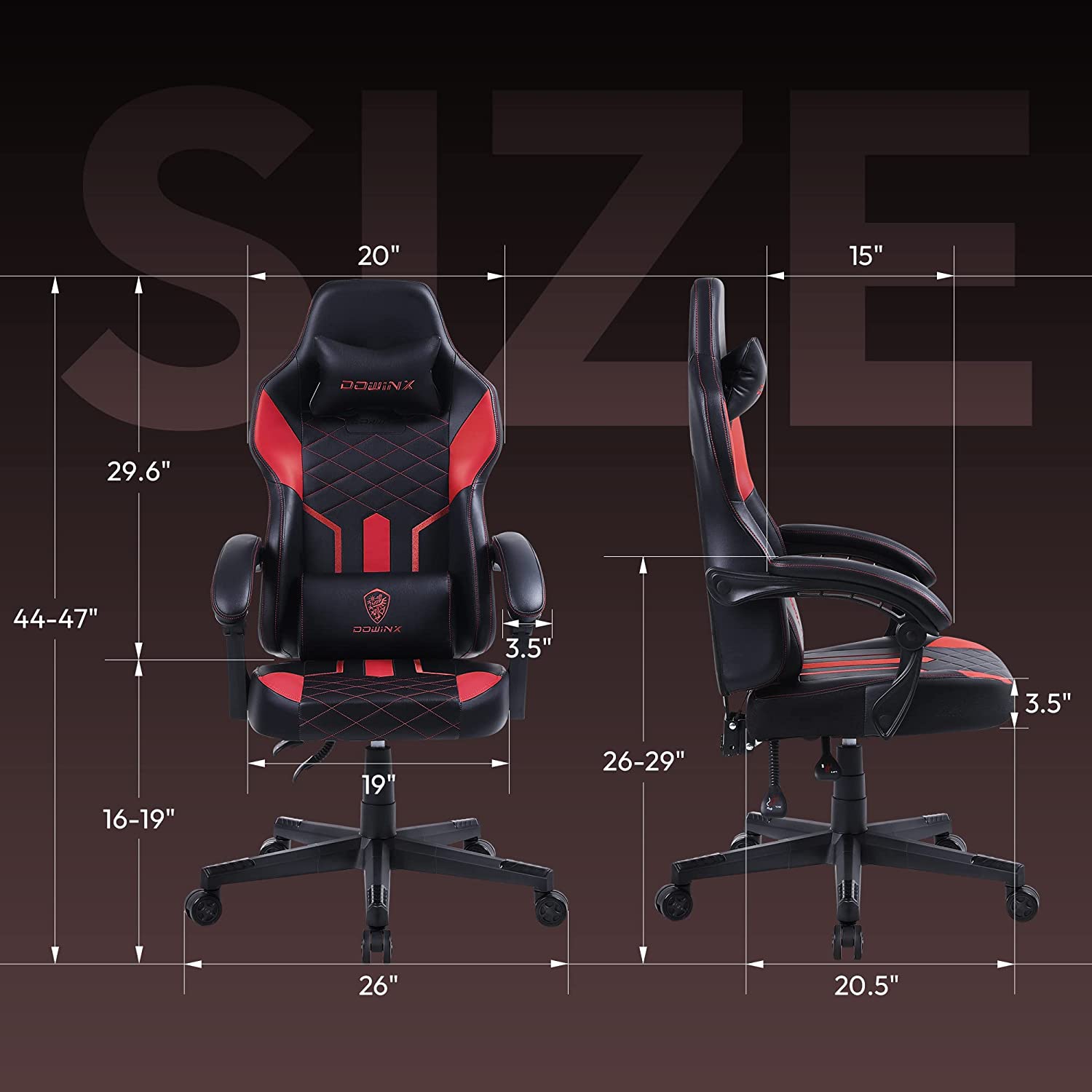 Dowinx Gaming Chair LS-6659-Red